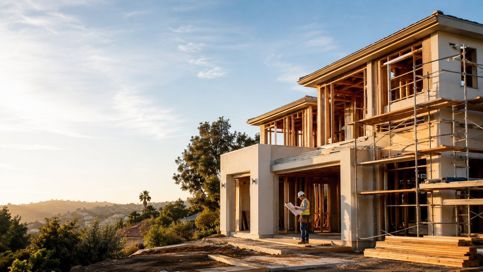 New home construction in San Diego